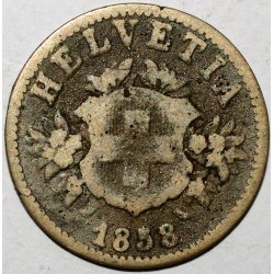 SUISSE -  KM 7 - 20 RAPPEN 1858 B