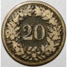 SUISSE -  KM 7 - 20 RAPPEN 1858 B