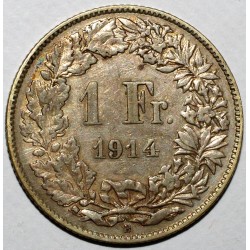 SCHWEIZ - KM 24 - 1 FRANC 1914 B - HELVETIA STEHT