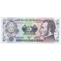 HONDURAS - PICK 63 b - 5 LEMPIRAS - 08/12/1985 - UNC