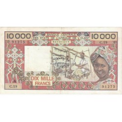 COTE D'IVOIRE - PICK 109 ac - 10 000 FRANCS - (1981) - TRES TRES BEAU