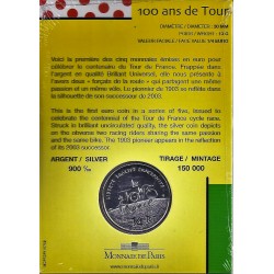 CENTENAIRE DU TOUR DE FRANCE - 1/4 EURO CENTENAIRE 2003 argent