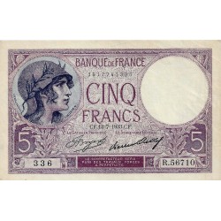 FAY 03/17 - 5 FRANCS VIOLET...