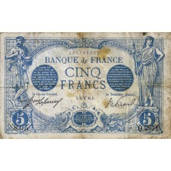 FAY 02/25 - 5 FRANCS BLEU - 24/03/1915 - WIDDER - S - PICK 70