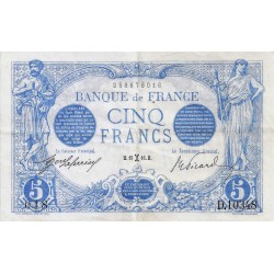 FAY 02/36 - 5 FRANCS BLEU - 15/02/1916 - FISH - XF