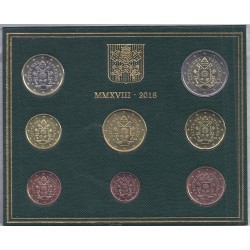 VATICAN - COFFRET EURO BRILLANT UNIVERSEL  2018 - 8 PIECES (3.88 euros)