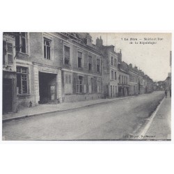 County 02800 - LA FERE - City Hall and street of the Républic