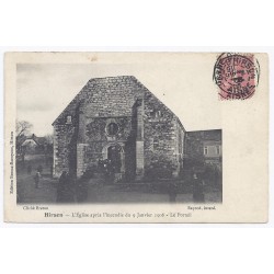 02500 - HIRSON - L' église - Après l'incendie du 9 janvier 1906 - Le Portail