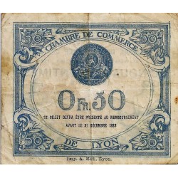 69 - LYON - CHAMBRE DE COMMERCE - 50 CENTIMES - 19/02/1920