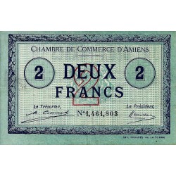 80 - AMIENS - CHAMBRE DE COMMERCE - 2 FRANC 1922