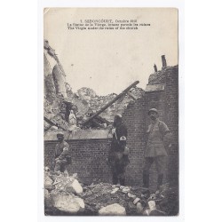 02110 - SEBONCOURT - LA VIERGE INTACTE AU MILLIEU DES RUINES DE LA TOUR DU XVI SIÈCLE