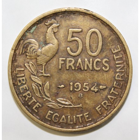 FRANCE - KM 91 - 50 FRANCS 1954 B - Beaumont la Roger - TYPE GUIRAUD