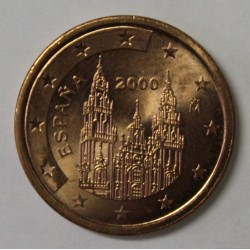 ESPAGNE - 2 CENT 2000 - COMPOSTELLE - SUPERBE A FLEUR DE COIN