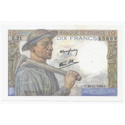 FRANCE - PICK 99 - 10 FRANCS MINEUR - 26/11/1942