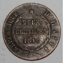 HAITI - KM 26 - 2 CENTIMES 1846 - JAHR 43