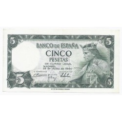 SPAIN - PICK 146 - 5 PESETAS - 22/07/1954