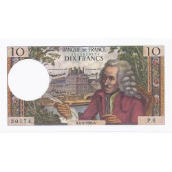 FRANCE - PICK 147 - 10 FRANCS VOLTAIRE - 04/04/1963