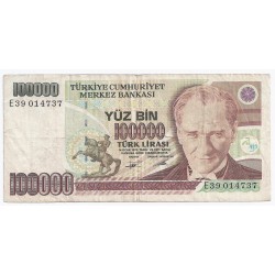 TÜRKEI - PICK 205 b - 100 000 LIRA - L 1970 (1991)