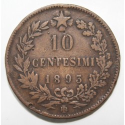 ITALIEN - KM 27.1 - 10 CENTESIMI 1893 BI - Birmingham - HUMBERT I