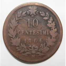 ITALIEN - KM 11.4 - 10 CENTESIMI - 1866 N - Naples - VICTOR EMMANUEL II