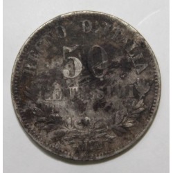 ITALIEN - KM 14 - 50 CENTESIMI - 1867 M BN - Milan - VICTOR EMMANUEL II