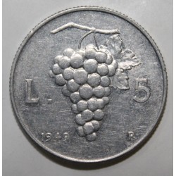 ITALY - KM 89 - 5 LIRE 1949 - Grape