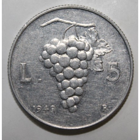 ITALY - KM 89 - 5 LIRE 1949 - Grape