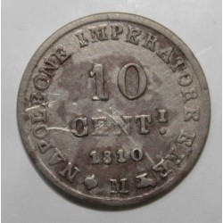 ITALIEN - KM C 4 - 10 CENTESIMI 1810 M - Milan - NAPOLEON I