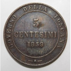 ITALIEN - KM 6 - 5 CENTESIMI 1859 - VITTORIO EMANUELE II