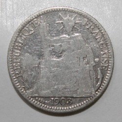 INDOCHINA - KM 9 - 10 CENT 1903 A - SILBER