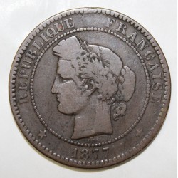 GADOURY 265a - 10 CENTIMES 1877 K Bordeaux TYPE CERES - KM 815.2