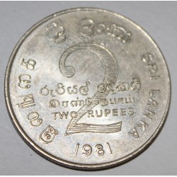 SRI LANKA - KM 145 - 2 RUPEES 1981 - Mahaweli's dyke