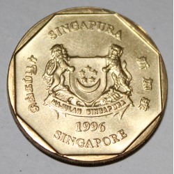 SINGAPORE - KM 103 - 1 DOLLAR 1996 - Madagascar periwinkle