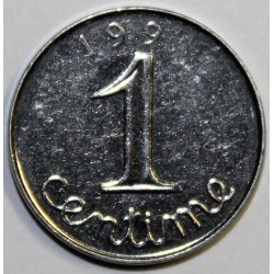 GADOURY 91 - 1 CENTIME 1991 TYPE EPI - FM - COIN PARTIELLEMENT BOUCHE SUR LE 1 DE 91 - KM 928