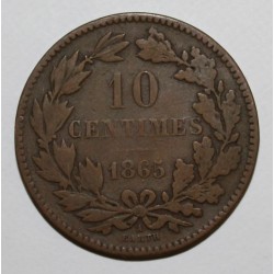 LUXEMBOURG - KM 23.2 - 10 CENTIMES 1865