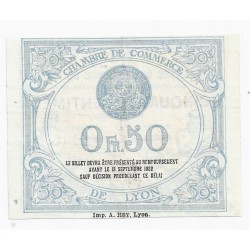 69 - LYON - CHAMBER OF COMMERCE - 50 CENTIMES - 13/09/1917