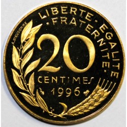 FRANKREICH - KM 930 - 20 CENTIMES 1996 TYP MARIANNE