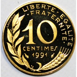 FRANCE - KM 929 - 10 CENTIMES 1991 TYPE MARIANNE