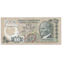 TÜRKEI - PICK 189 - 100 LIRA - L. 1970 (15/05/1972)