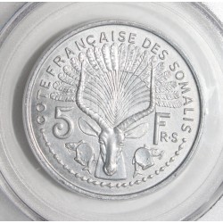 SOMALILAND FRANÇAIS - KM PE3 - 5 FRANCS 1948 - PIEFORT ESSAI - 104 ex. - PCGS SP 63