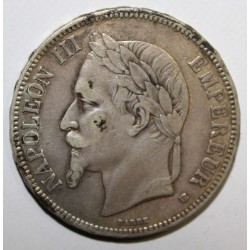 GADOURY 739 - 5 FRANCS 1870 BB Strasbourg TYPE NAPOLEON III - KM 799