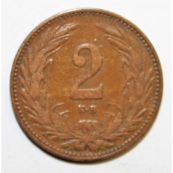 HUNGARY - KM 481 - 2 FILLER 1908 -  FRANZ JOSEPH I