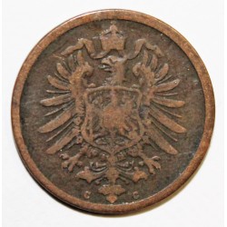 ALLEMAGNE - KM 2 - 2 PFENNIG 1875 C - Francfort - TYPE 1 - PETIT AIGLE - WILHELM I