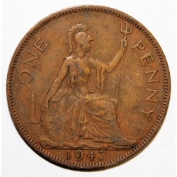 ROYAUME UNI - KM 845 - 1 PENNY 1947 - GEORGE VI