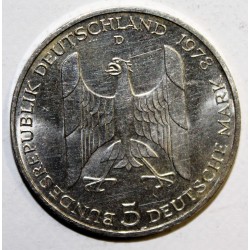 GERMANY - KM 147 - 5 MARK 1978 D - Gustav Stresemann