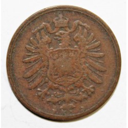 ALLEMAGNE - KM 2 - 2 PFENNIG 1874 B - Hanovre - TYPE 1 - PETIT AIGLE - WILHELM I