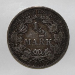 ALLEMAGNE - KM 17 - 1/2 MARK 1905 A - Berlin