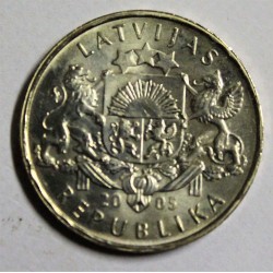 LATVIA - KM 65 - 1 LATS 2005 - ROOSTER