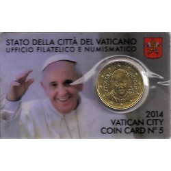 VATICAN - KM 460 - 50 CENT 2014 - COINCARD 5 - PAPE FRANCOIS