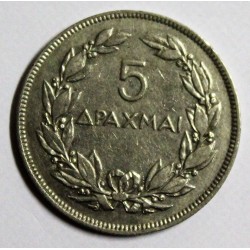 GRIECHENLAND - KM 71.1 - 5 DRACHMAI 1930